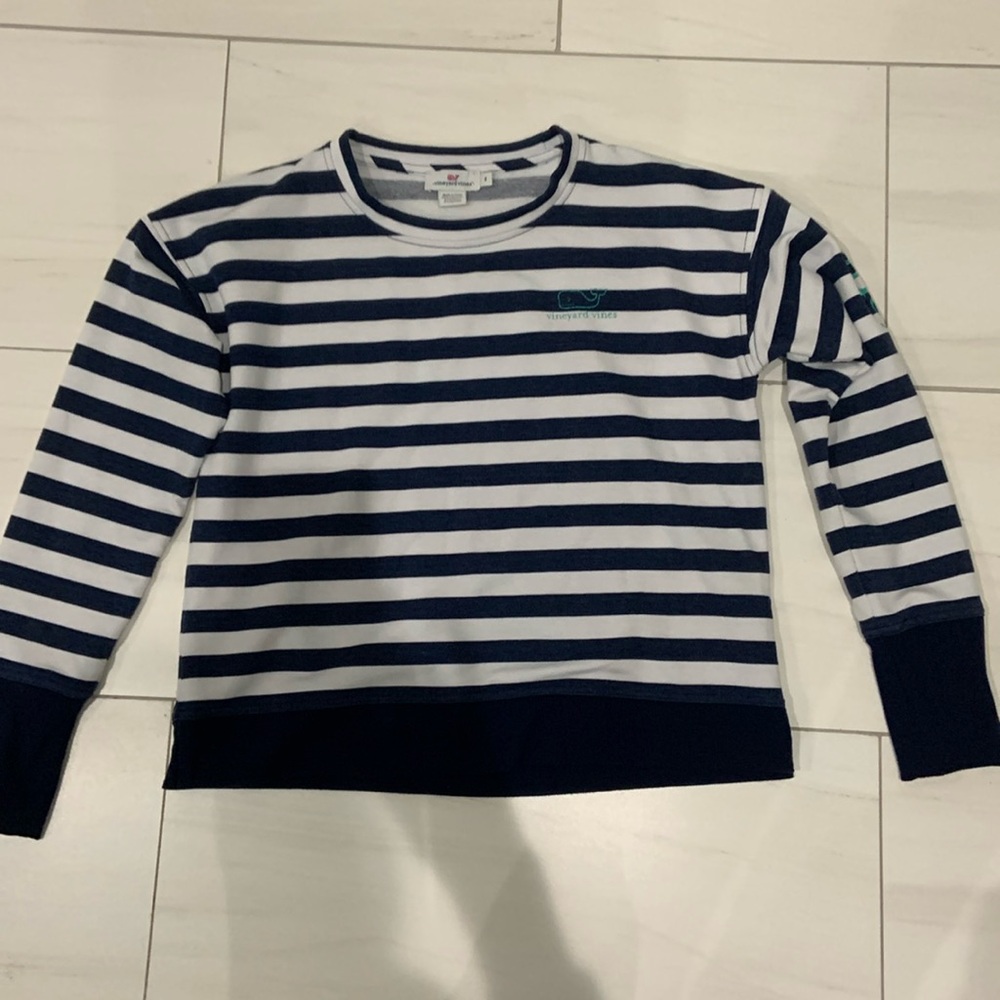 Vineyard Vines | Striped Coastal Crew Neck Knit Sweatshirt